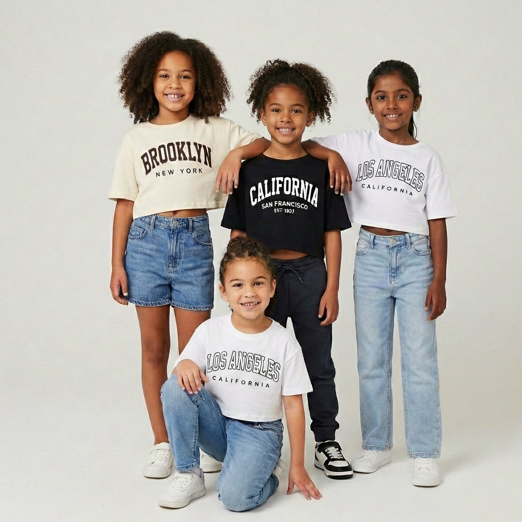 Kids Crop Top Combo - Pack of 4