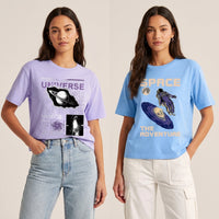 Women's Cosmic Space T-shirt Combo - Pack of 2